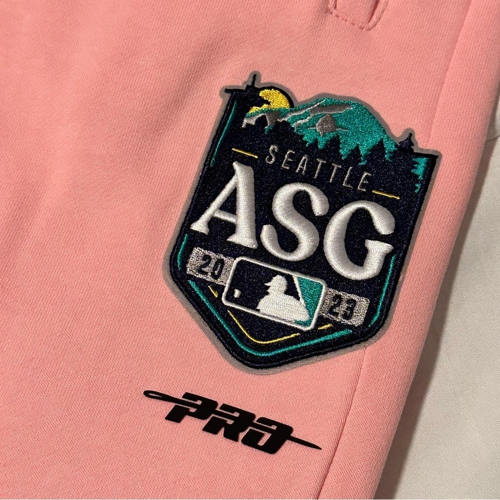 Pro Standard 2023 SEATTLE MARINERS All Star Jogger Sweatpant L Pink Baseball MLB - Picture 2 of 14